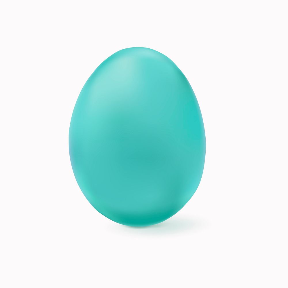 Green Easter egg 3D matte festive celebration