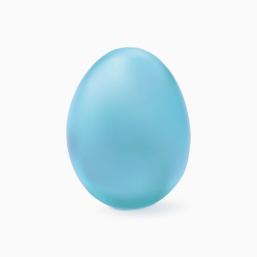 Blue Easter egg 3D blue matte festive celebration