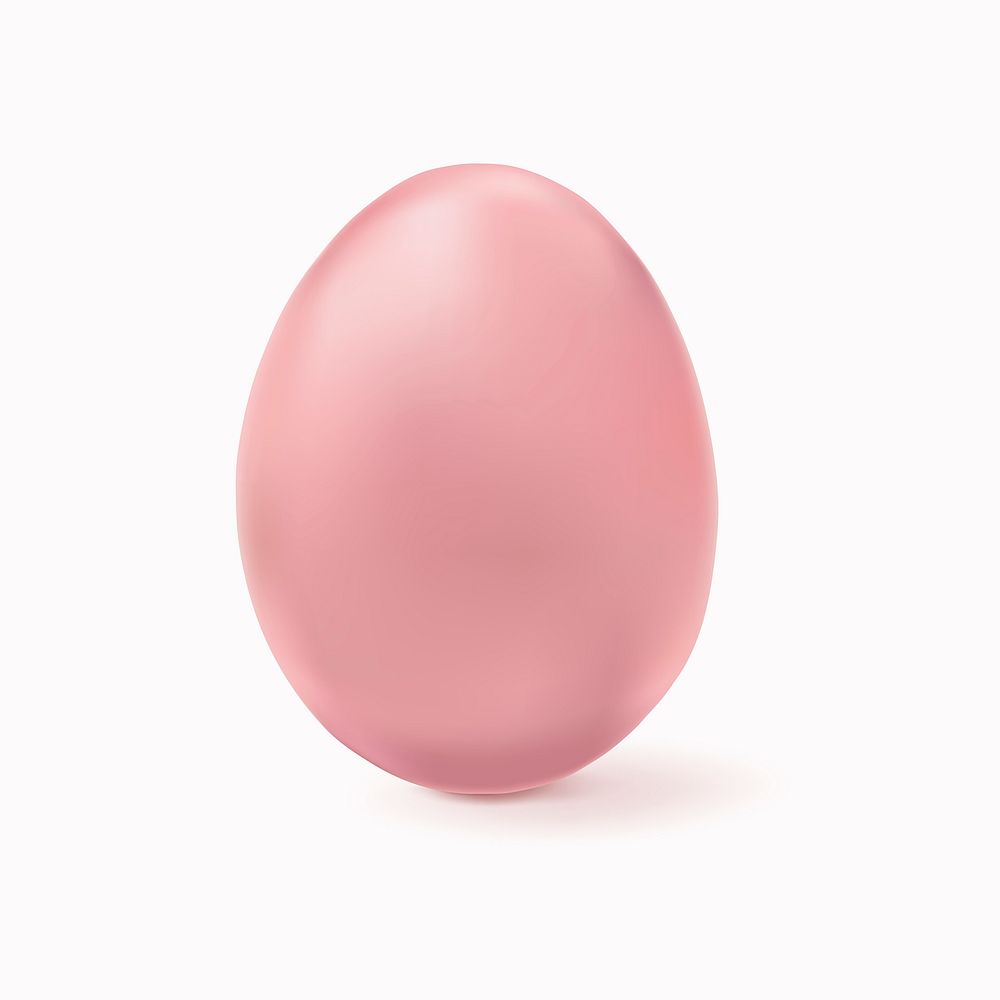 Pink Easter egg 3D matte festive celebration