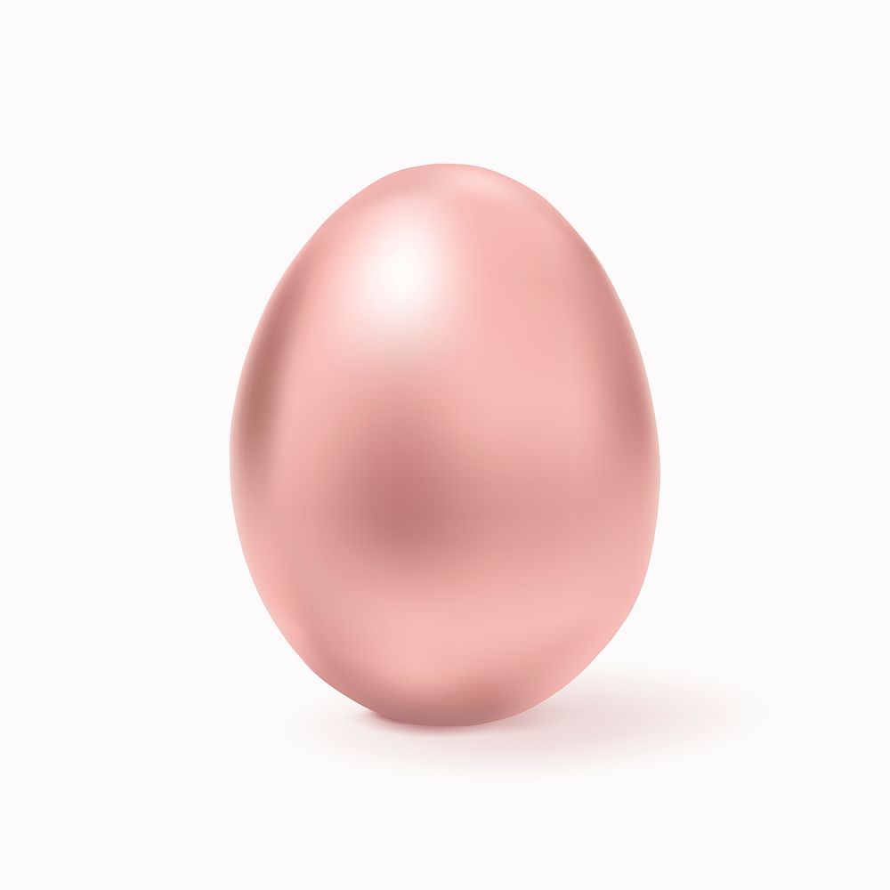 Pink easter egg 3D psd shiny festive celebration