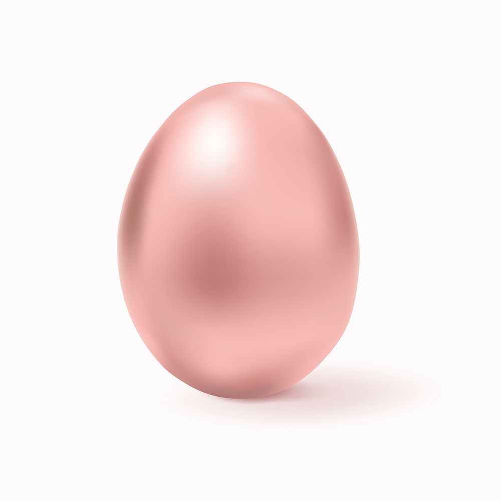 Pink easter egg 3D shiny festive celebration