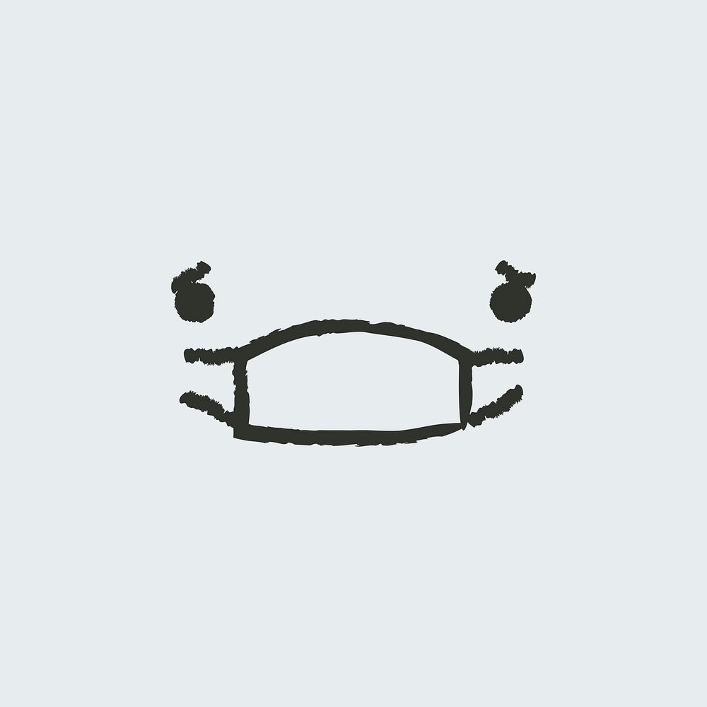 Cute emoticon vector wearing face mask during the new normal