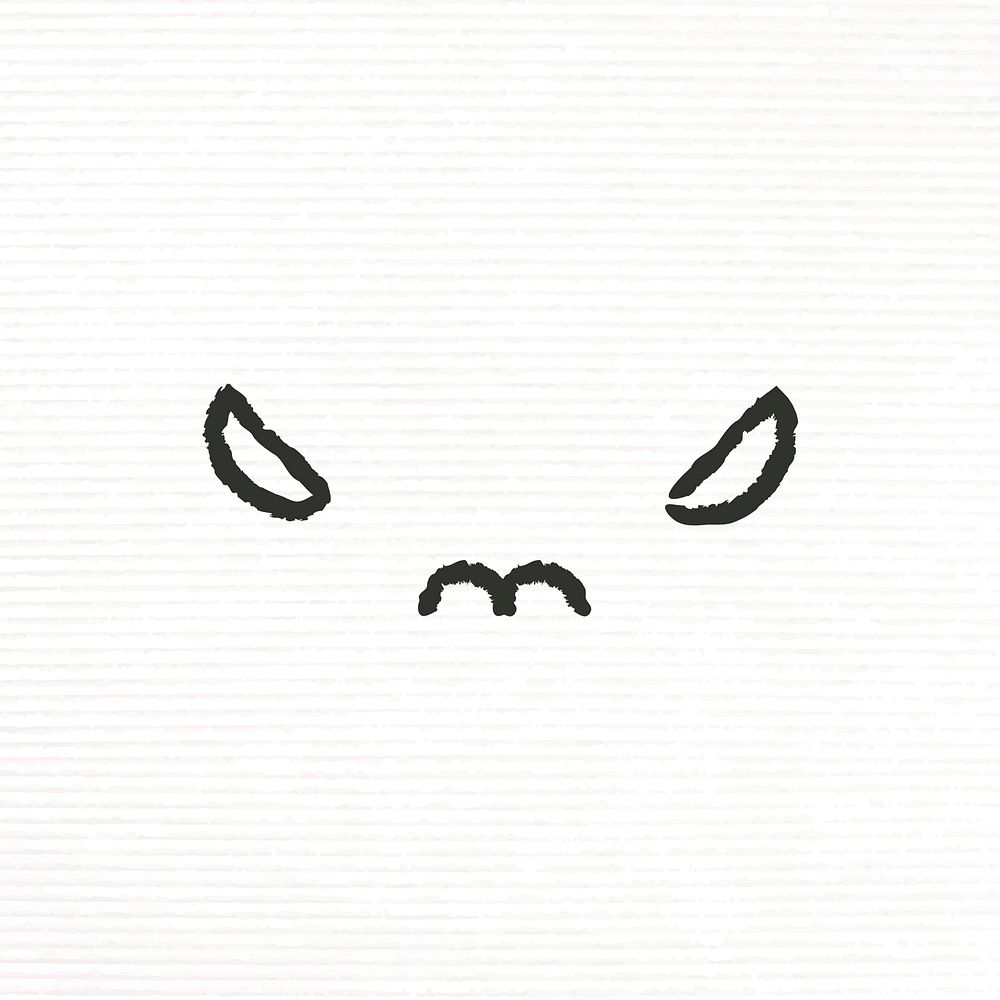 Cute emoticon design element vector with angry face