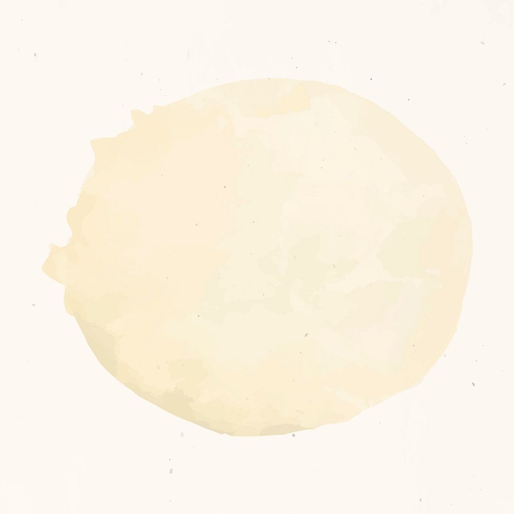 Watercolor yellow swatch on paper