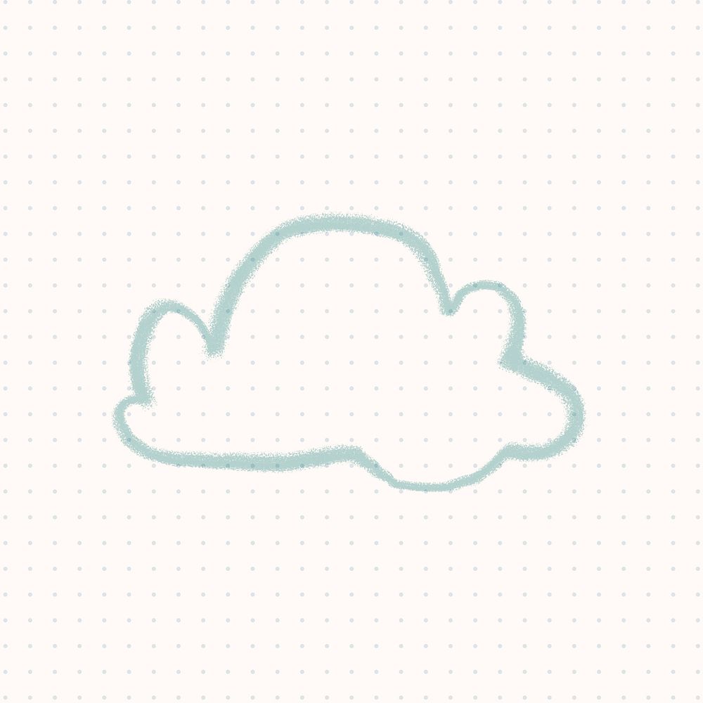 Cloud weather sticker psd cute doodle for kids