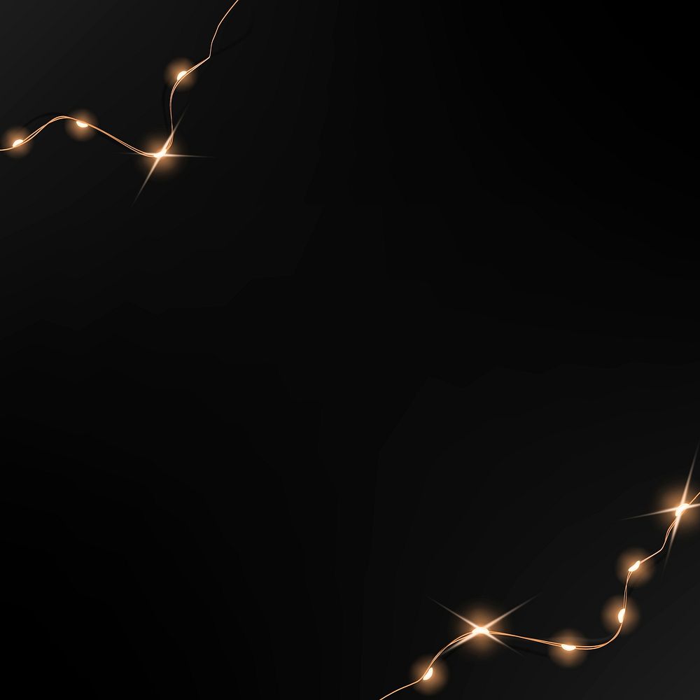 Abstract background vector in black with wired lights border