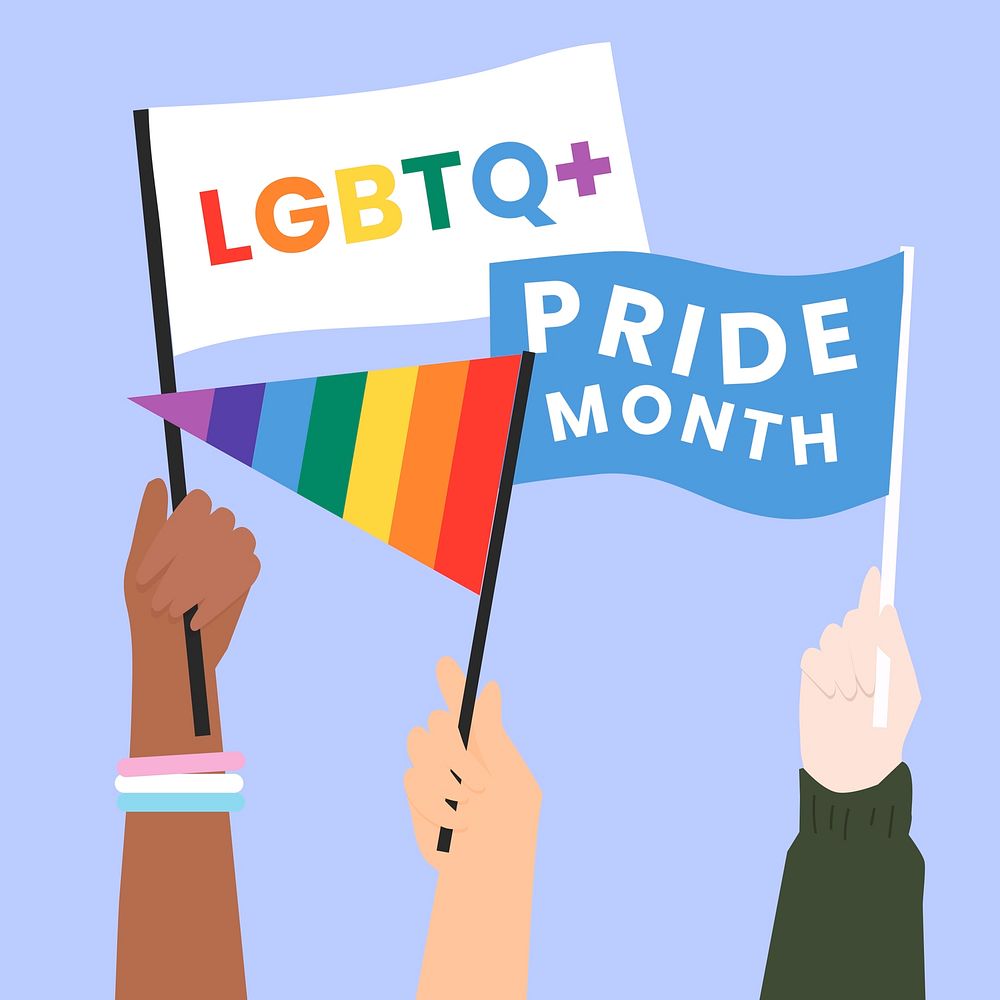 Pride parade featuring LGBTQ rights concept
