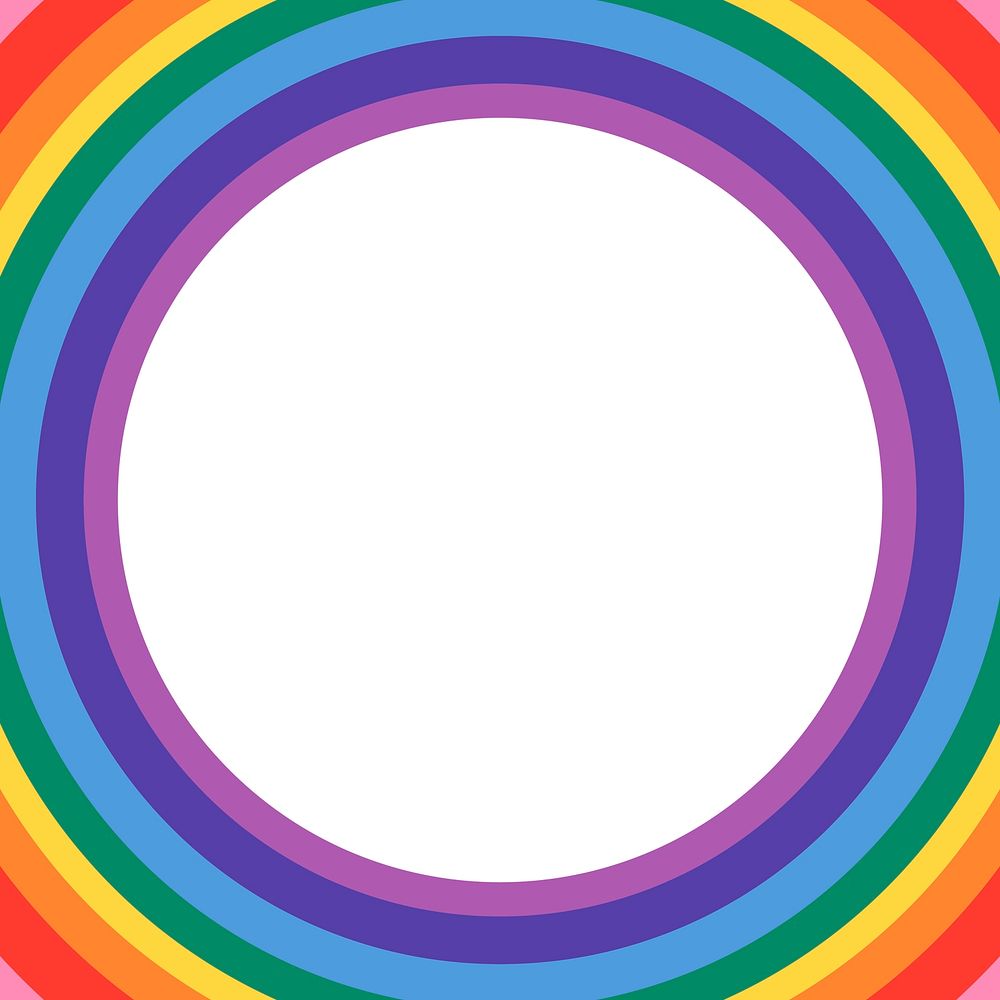 Rainbow frame vector for LGBTQ pride month