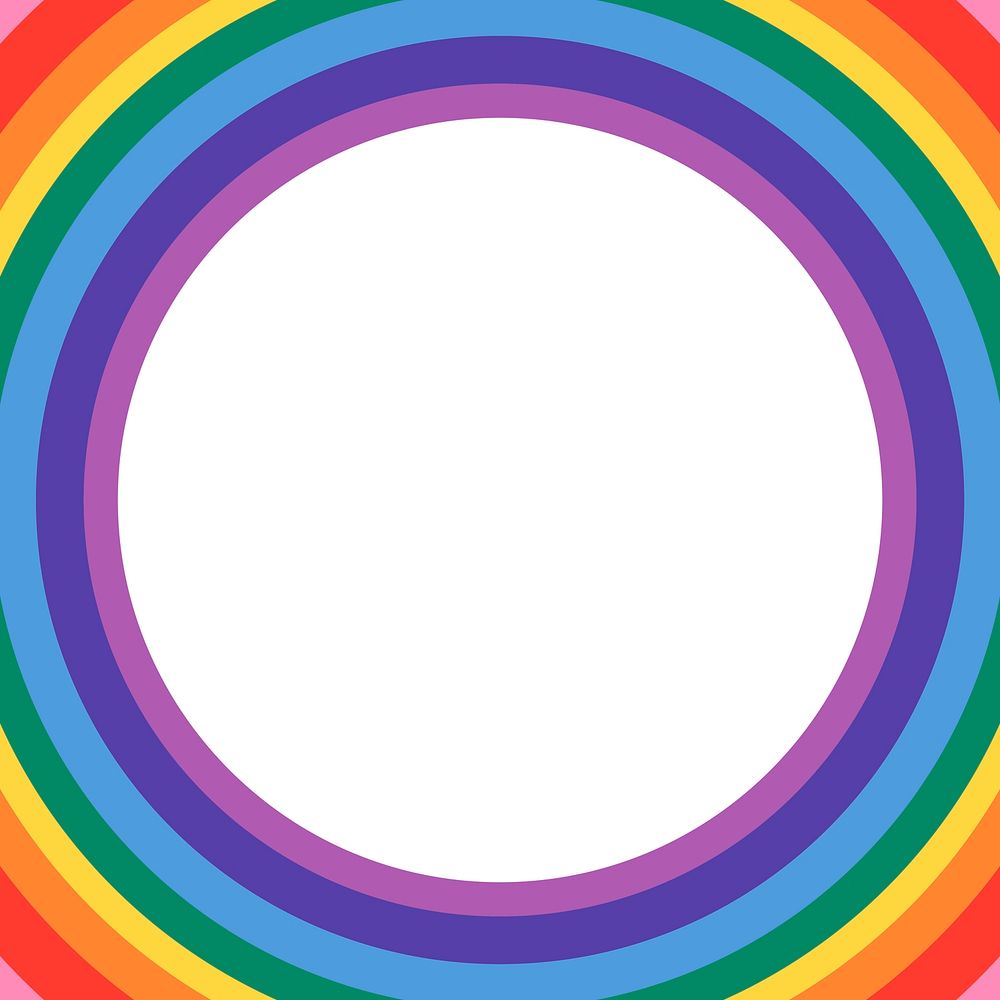 Rainbow frame for LGBTQ pride month
