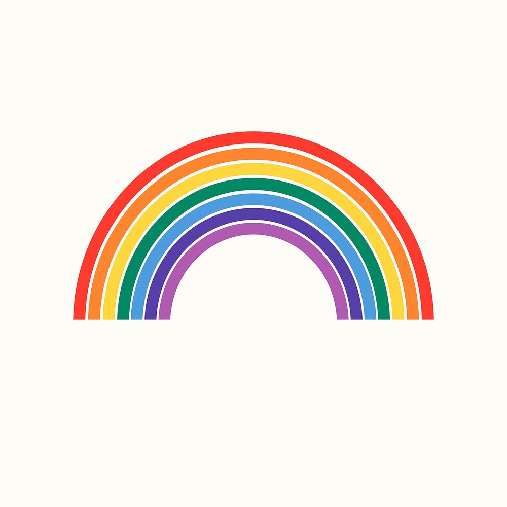 Rainbow flat design for LGBTQ pride month concept