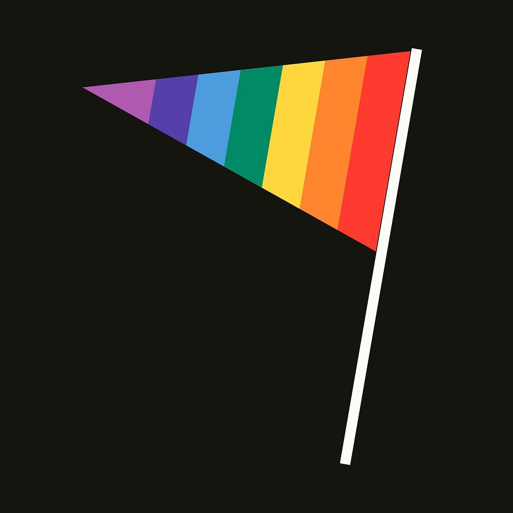 Rainbow flag vector for LGBTQ pride month concept