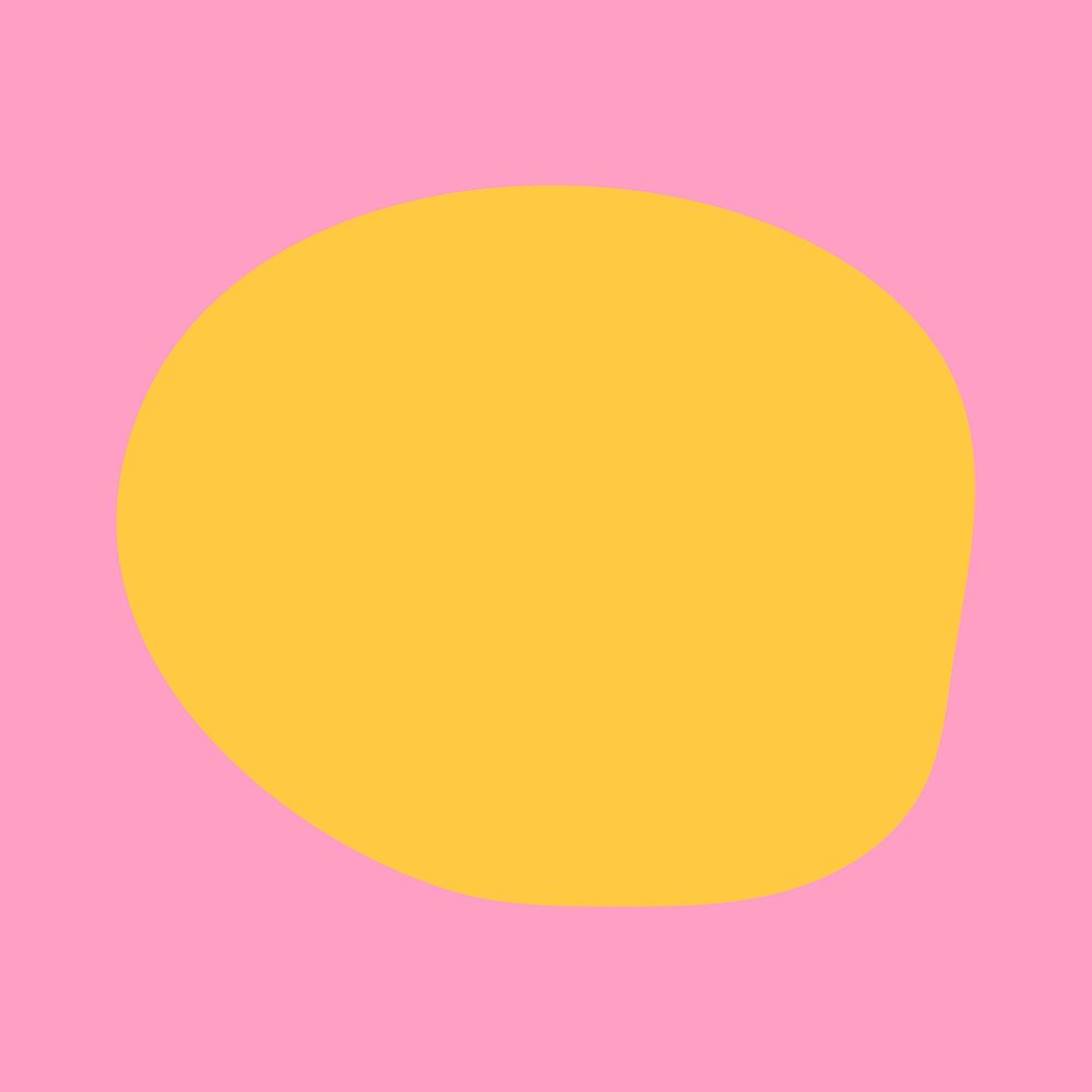 Yellow circle shape in abstract style