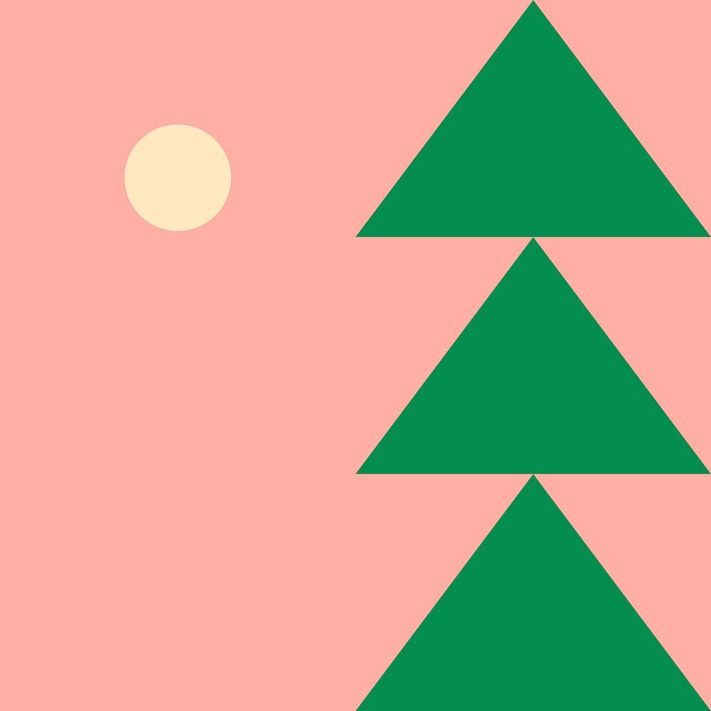 Triangle tree geometric flat design