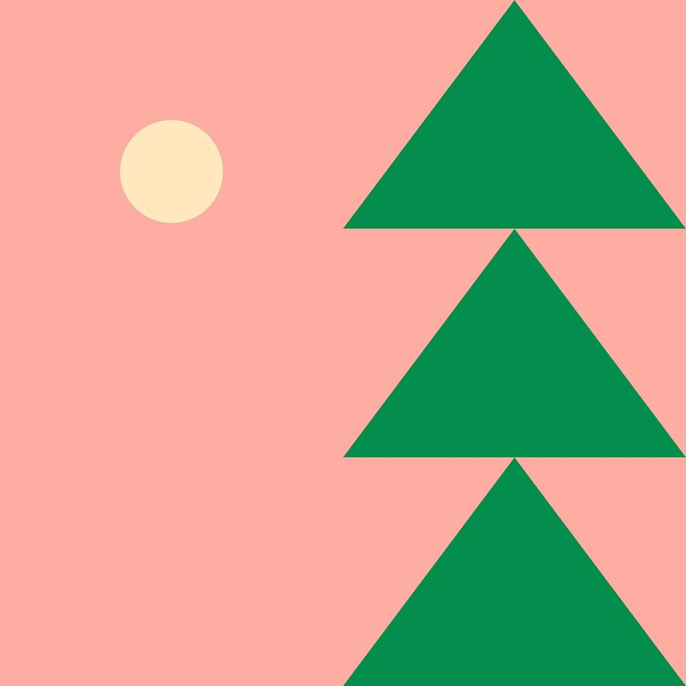 Triangle tree vector geometric flat design