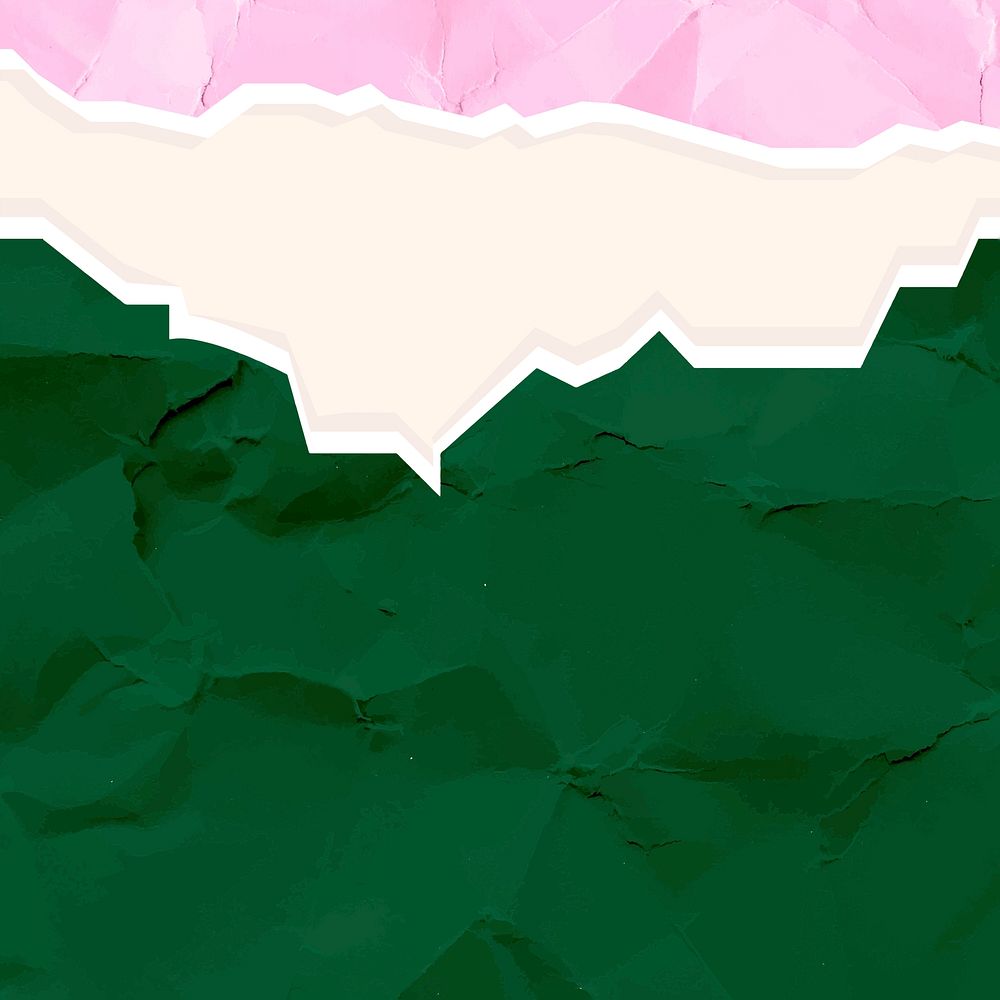 Crumpled green paper background vector