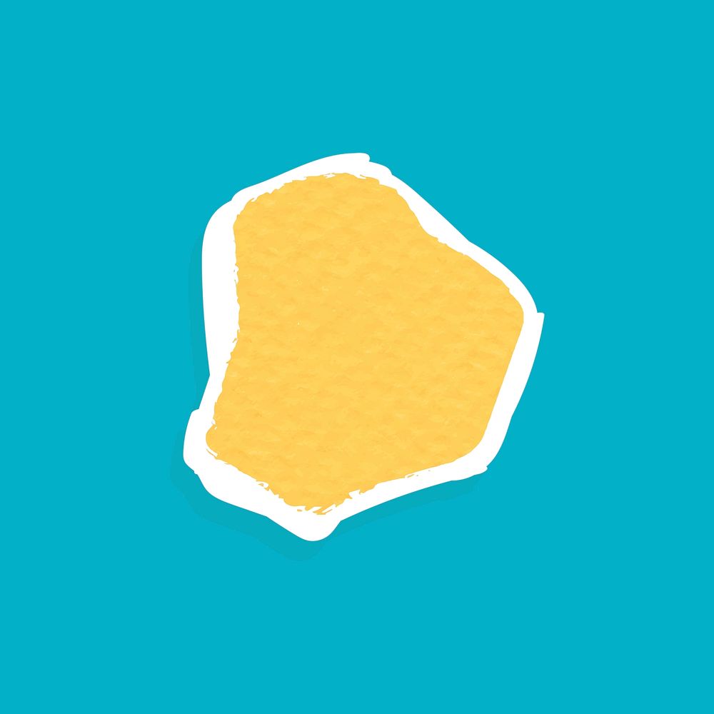 Yellow ripped crumpled paper vector