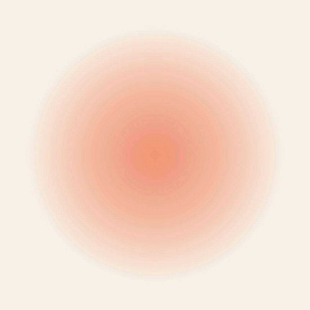 Blurry peach circle background in gradient vintage style