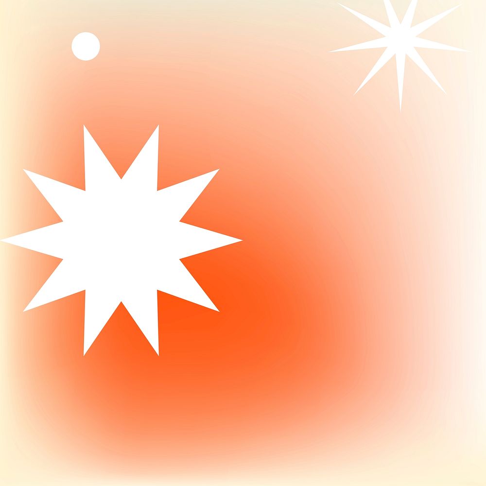 Abstract memphis orange background vector gradient with geometric shapes