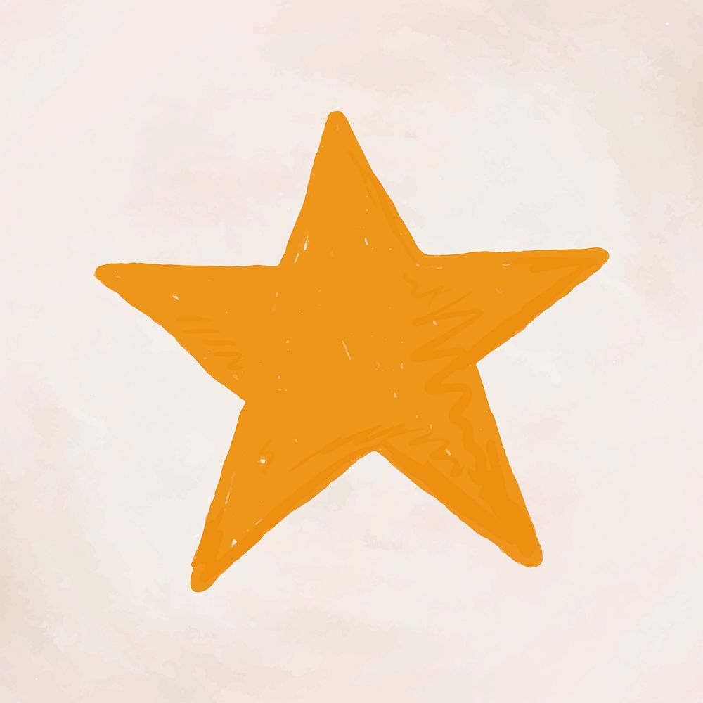 Hand drawn star element cute sticker