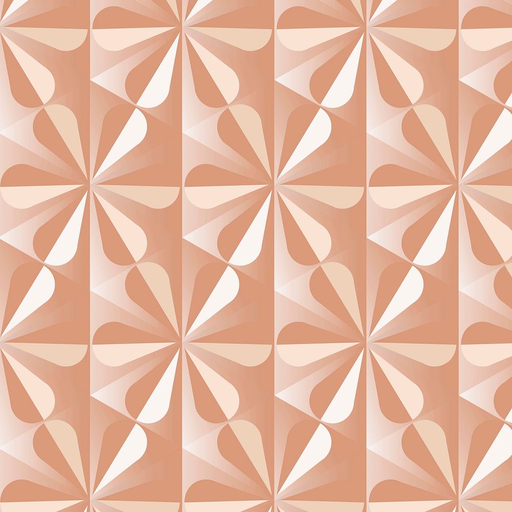 Modern 3D geometric pattern vector orange background