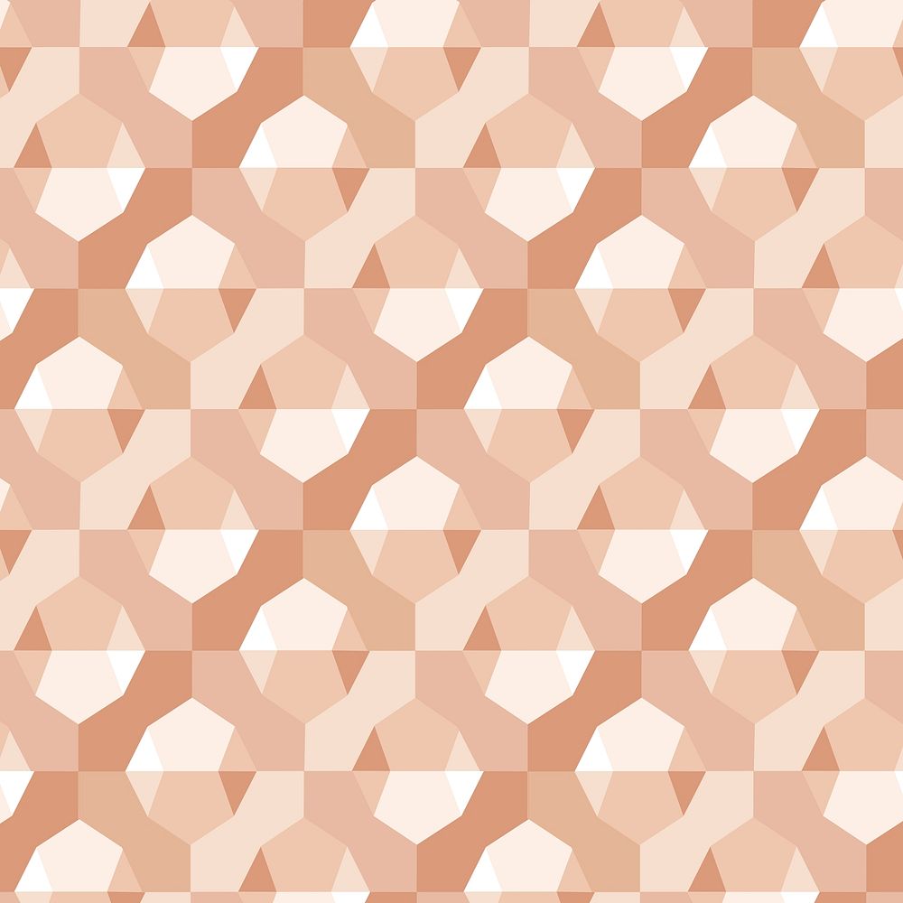 Modern 3D geometric pattern vector orange background