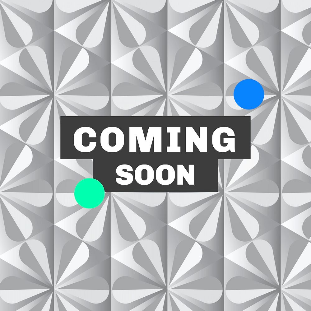 Coming soon shopping social media ad in geometric modern style