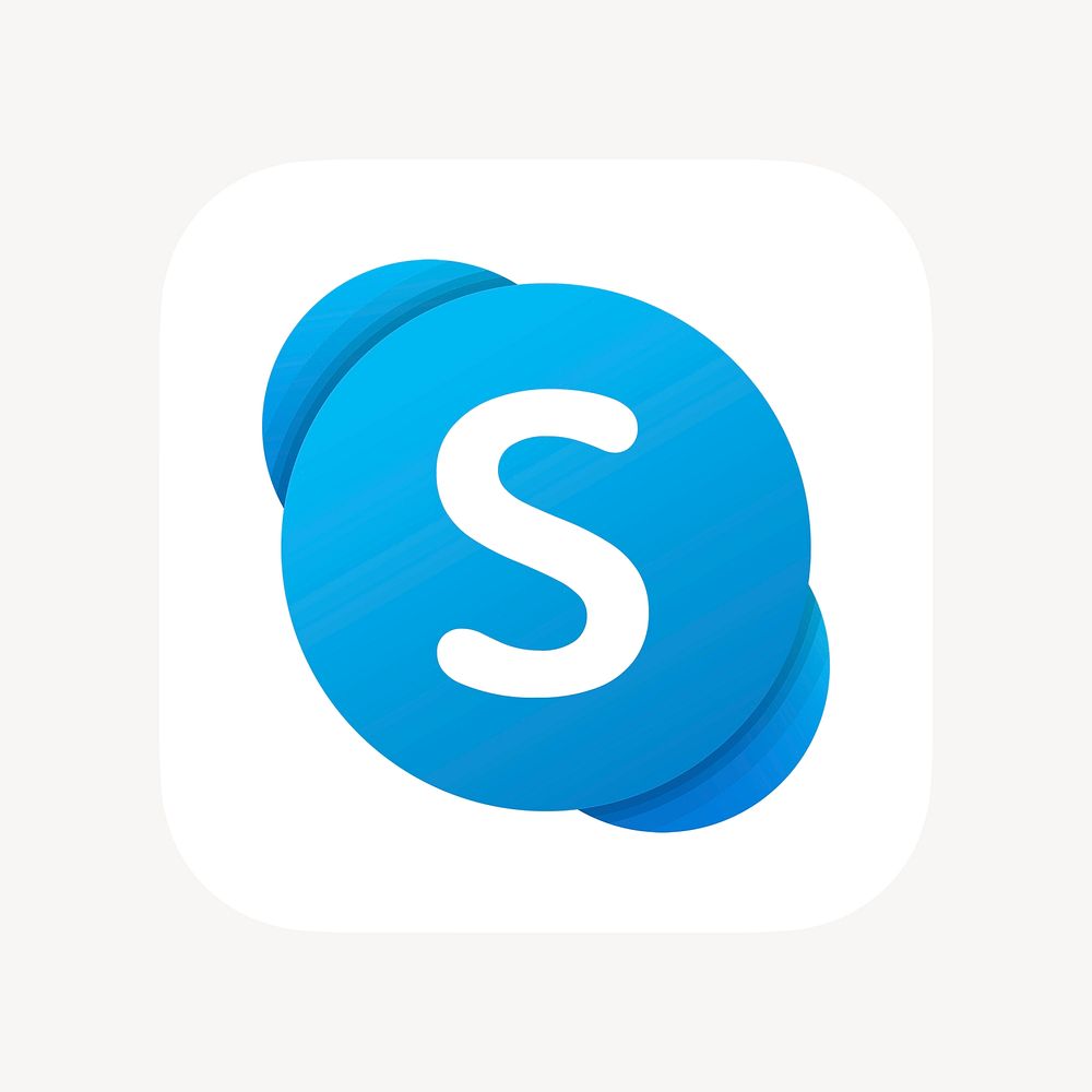 Skype psd social media icon. 7 JUNE 2021 - BANGKOK, THAILAND