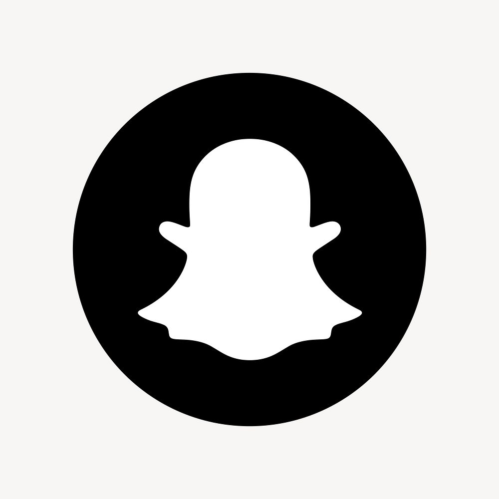 Snapchat flat graphic icon for social media in psd. 7 JUNE 2021 - BANGKOK, THAILAND