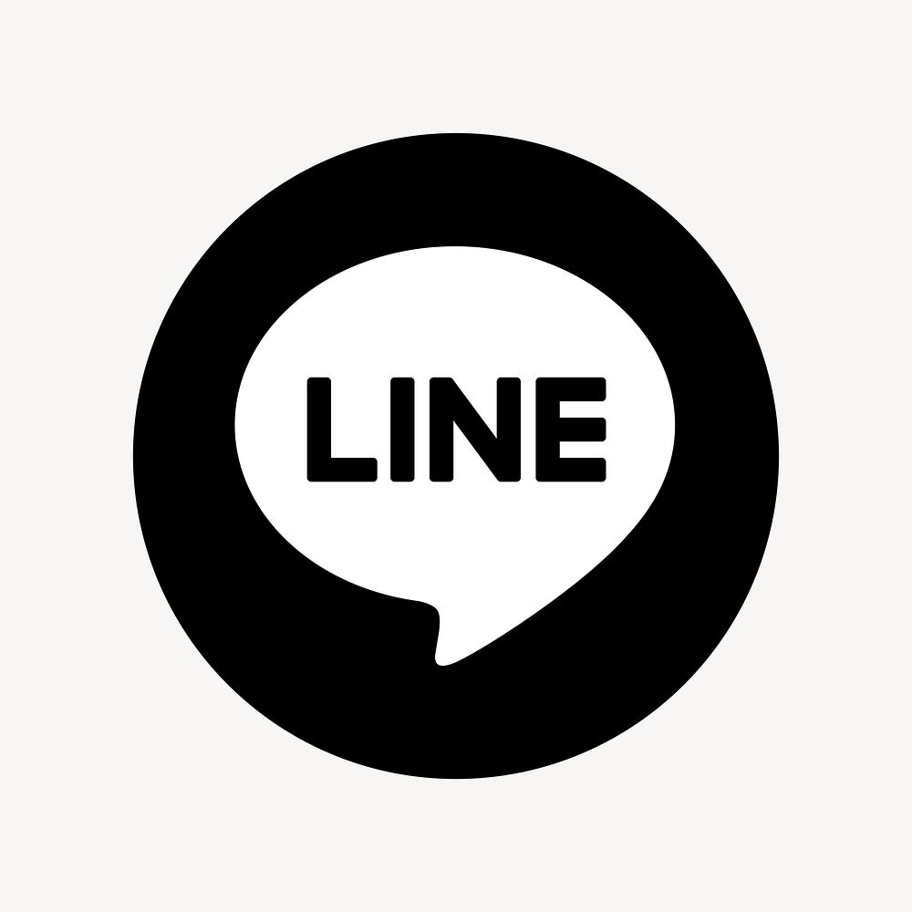 LINE flat graphic icon for social media in psd. 7 JUNE 2021 - BANGKOK, THAILAND
