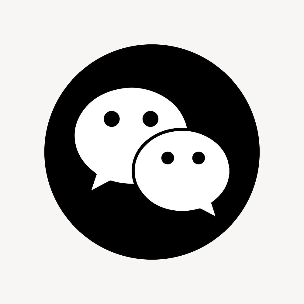 WeChat flat graphic icon for social media in psd. 7 JUNE 2021 - BANGKOK, THAILAND