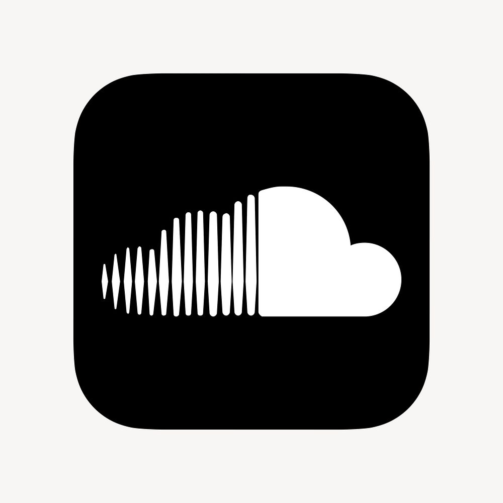 SoundCloud flat graphic icon for social media in psd. 7 JUNE 2021 - BANGKOK, THAILAND