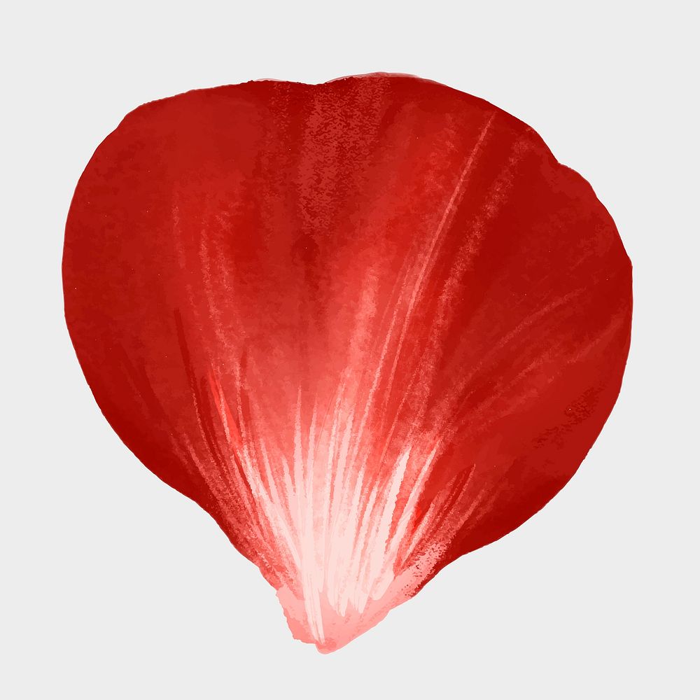 Flower petals element vector red rose