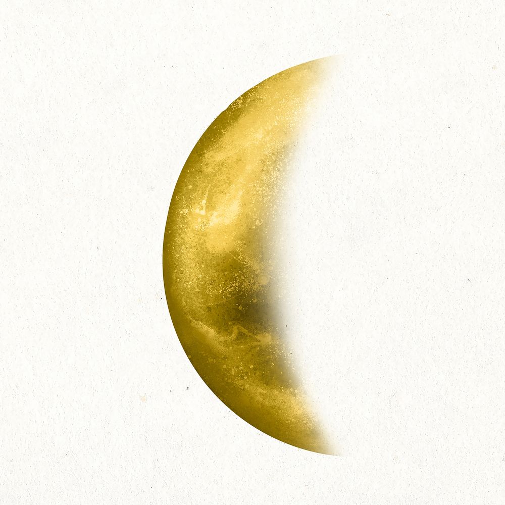 Yellow moon in white background