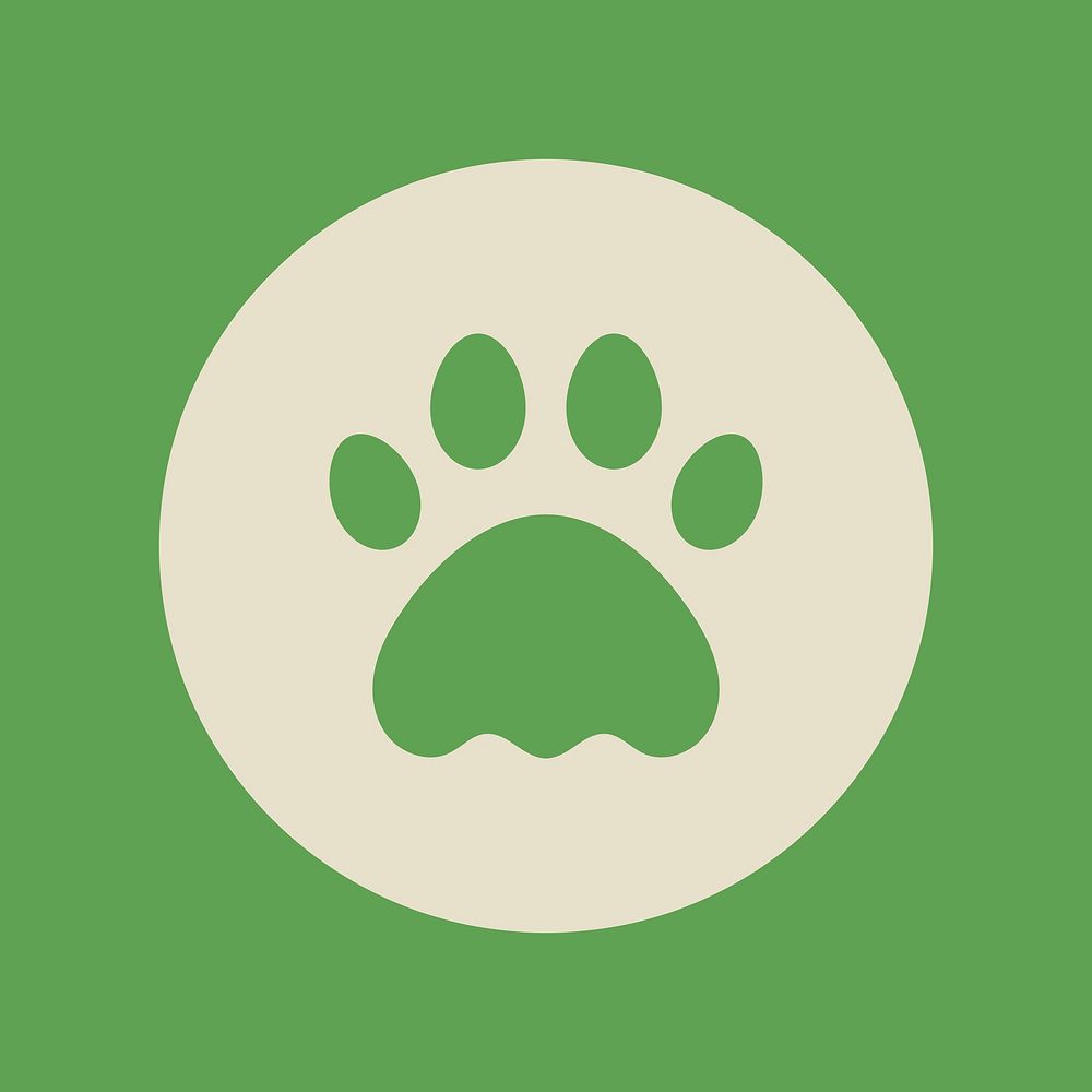 Pet paw logo design, animal shop