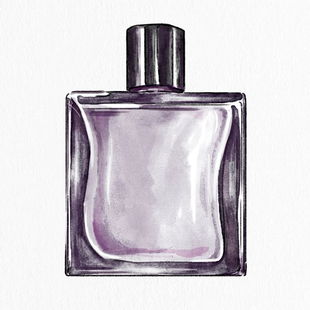 Men's cologne bottle vector hand drawn design element