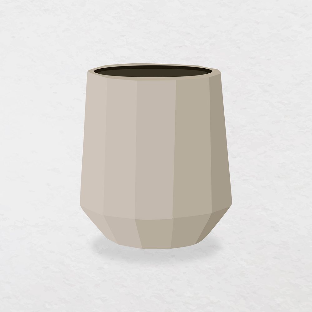 Modern plant pot vector illustration