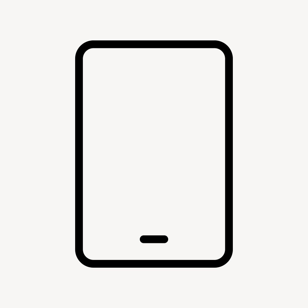 Tablet png icon for social media in outline style