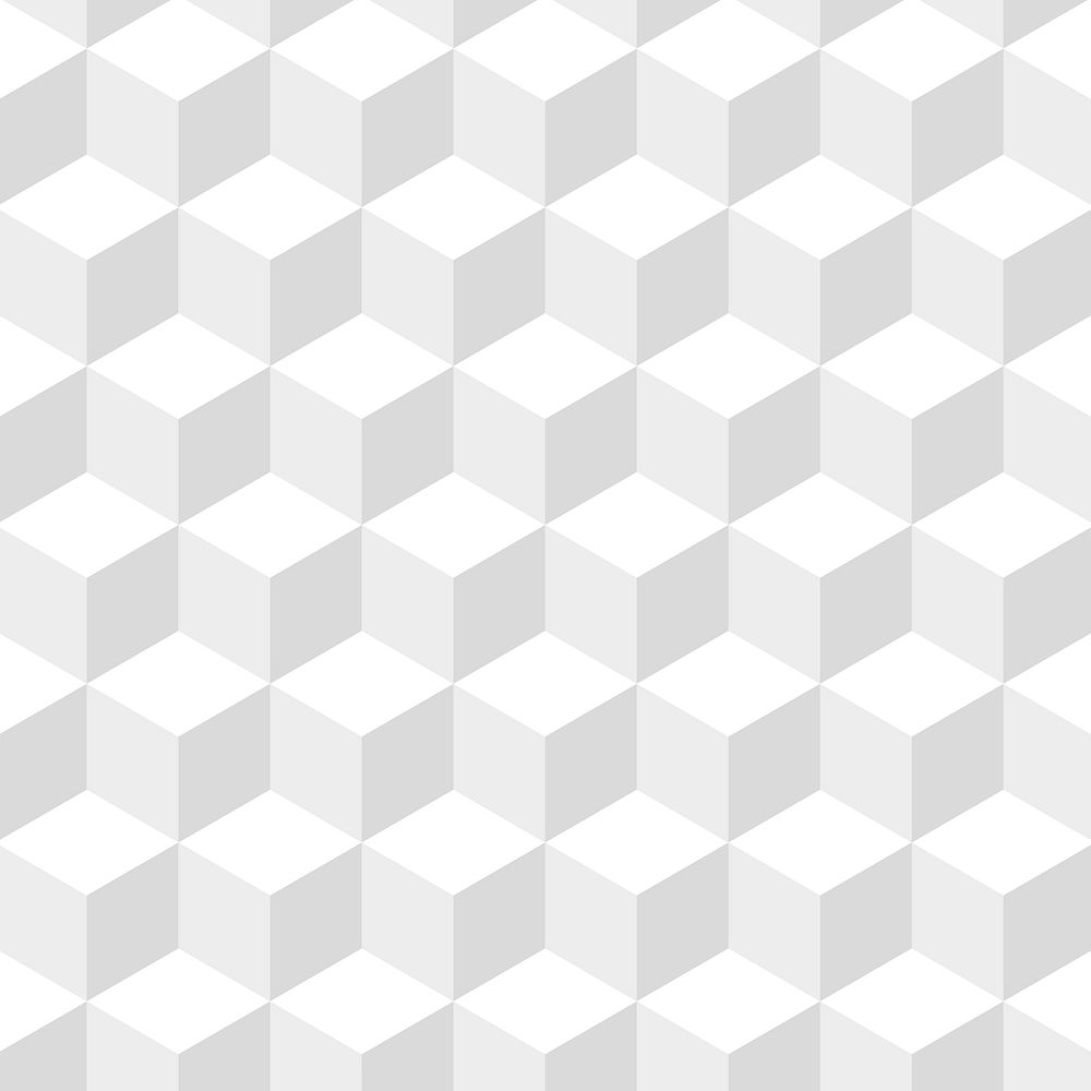 Geometric cubic background in white cube patterns
