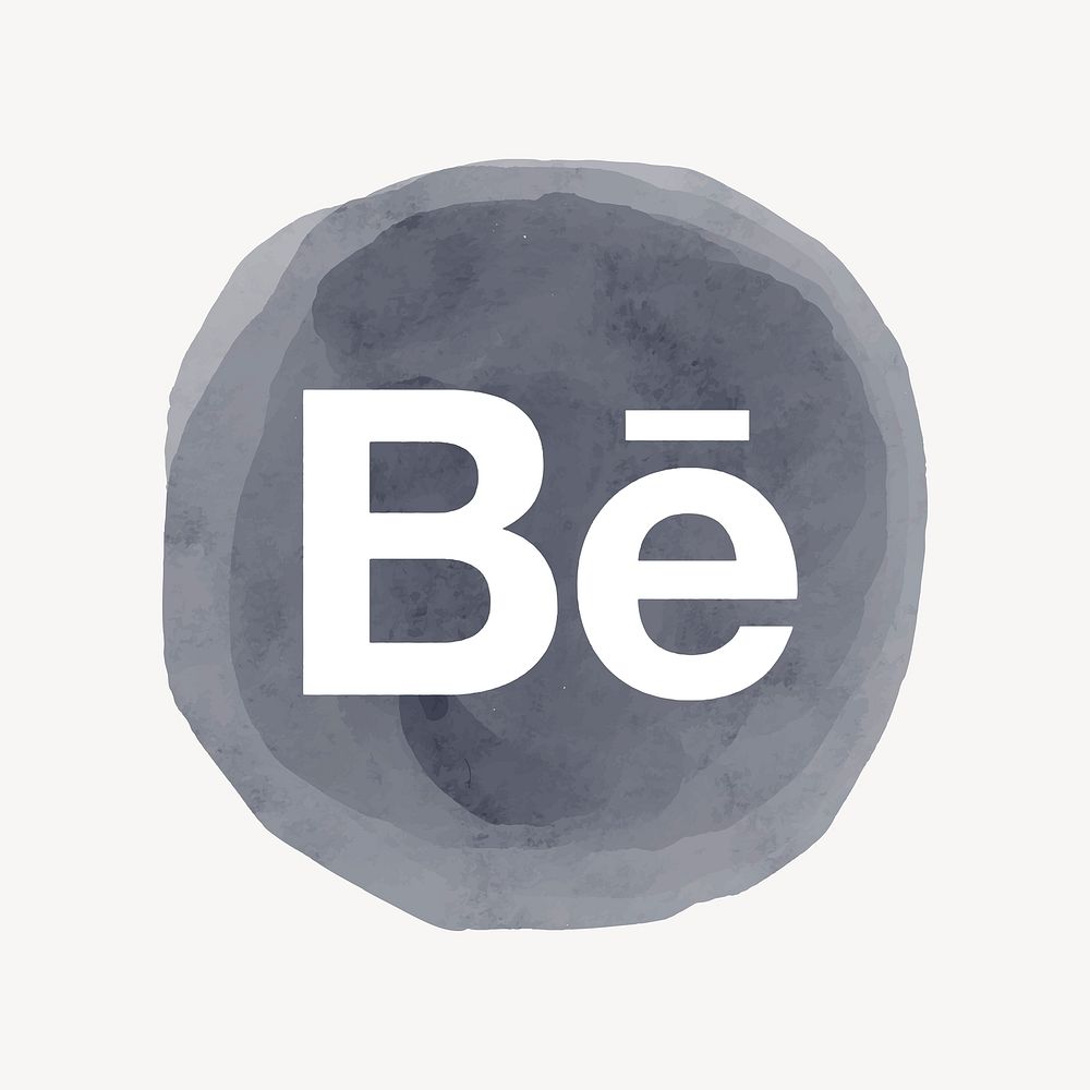 Behance app icon with a watercolor graphic effect. 21 JULY 2021 - BANGKOK, THAILAND