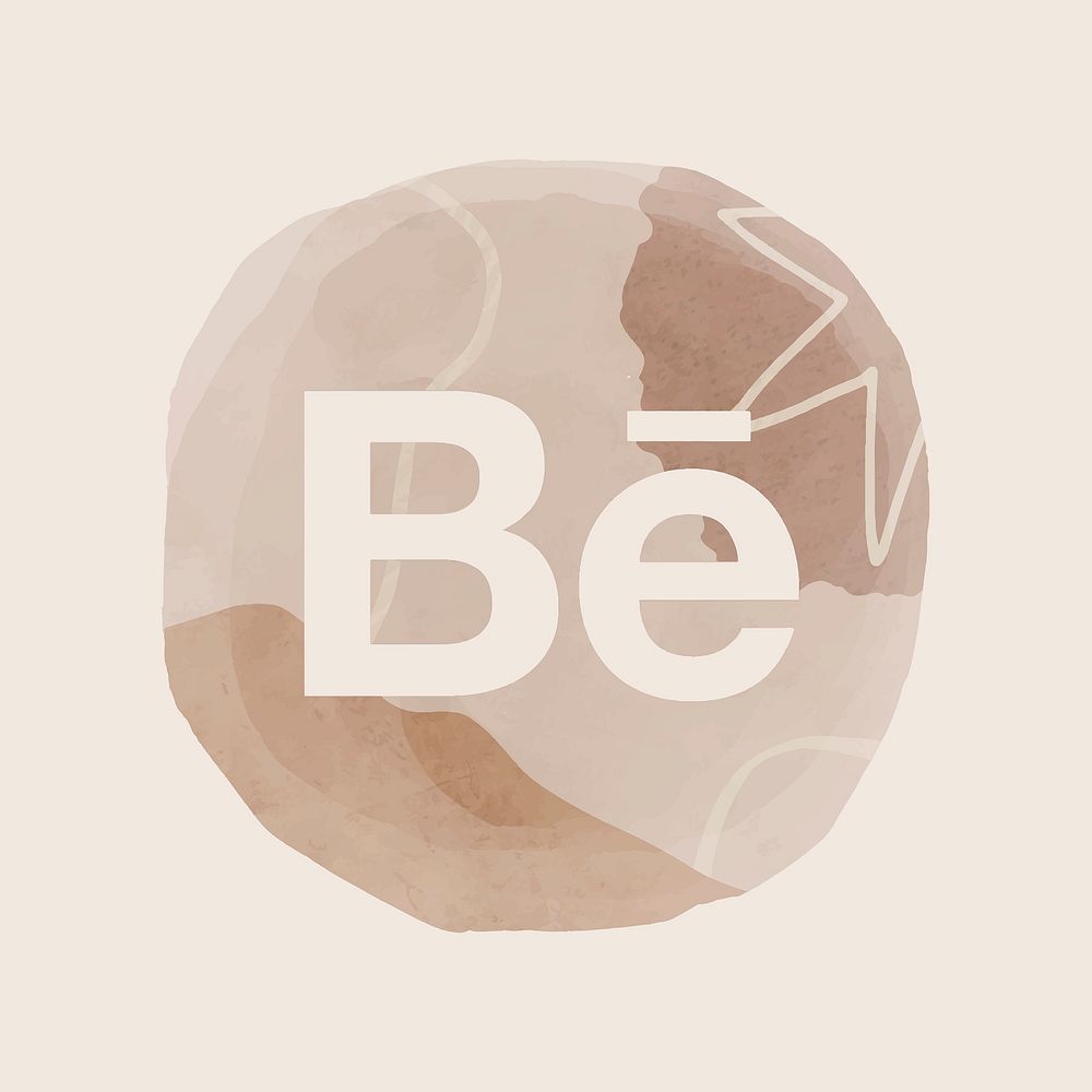 Behance app icon with a watercolor graphic effect. 2 AUGUST 2021 - BANGKOK, THAILAND