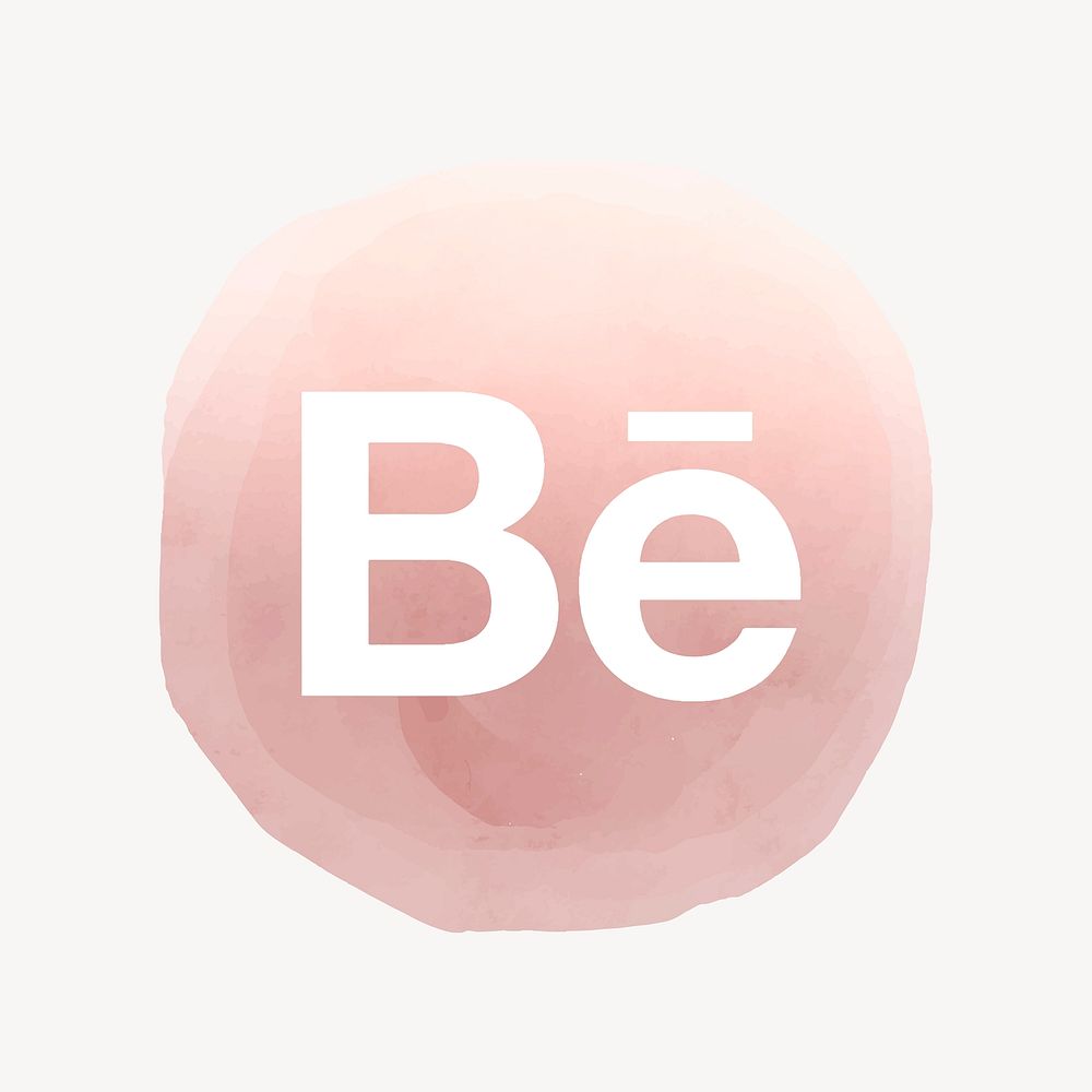 Behance app icon with a watercolor graphic effect. 2 AUGUST 2021 - BANGKOK, THAILAND