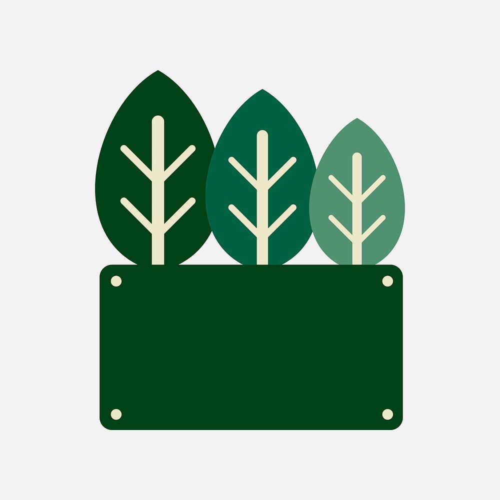 Leaf vegetable badge for organic products