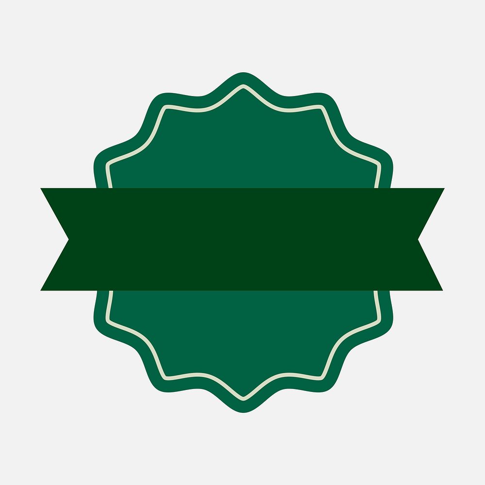 Shape blank badge in green