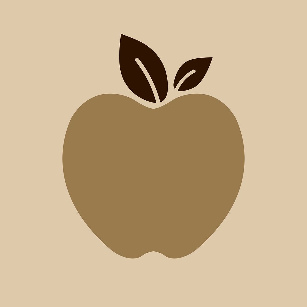 Apple organic badge sticker vector for products packaging