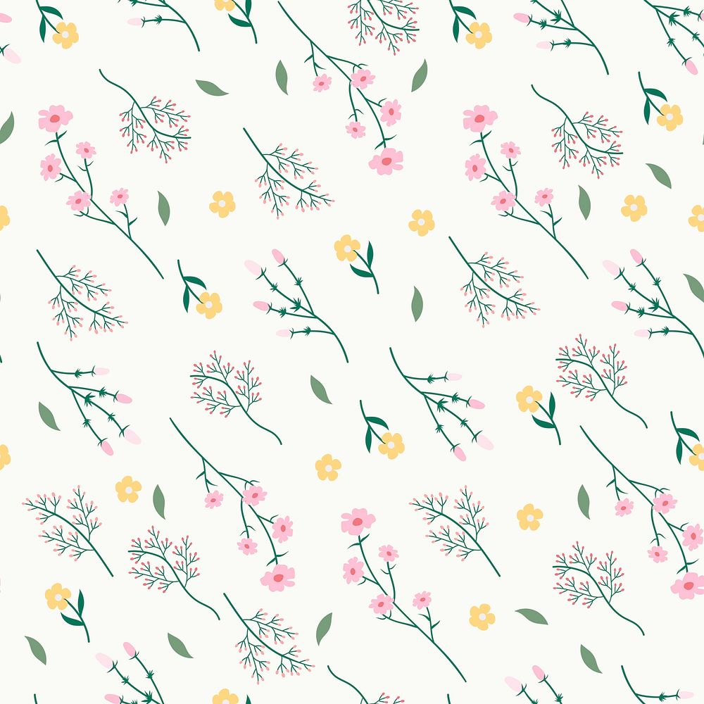Aesthetic wildflower pattern graphic