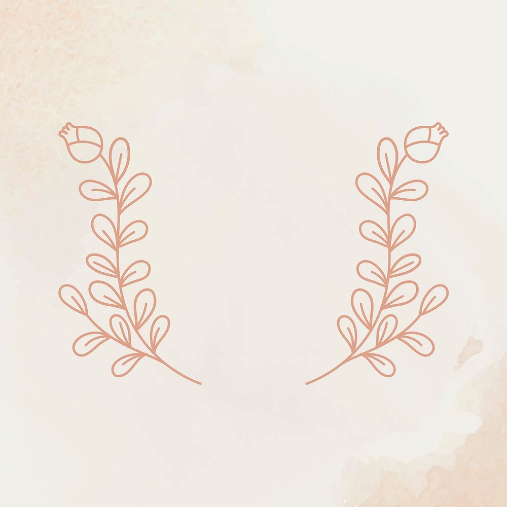 Wreath vector rose gold floral watercolor vintage style