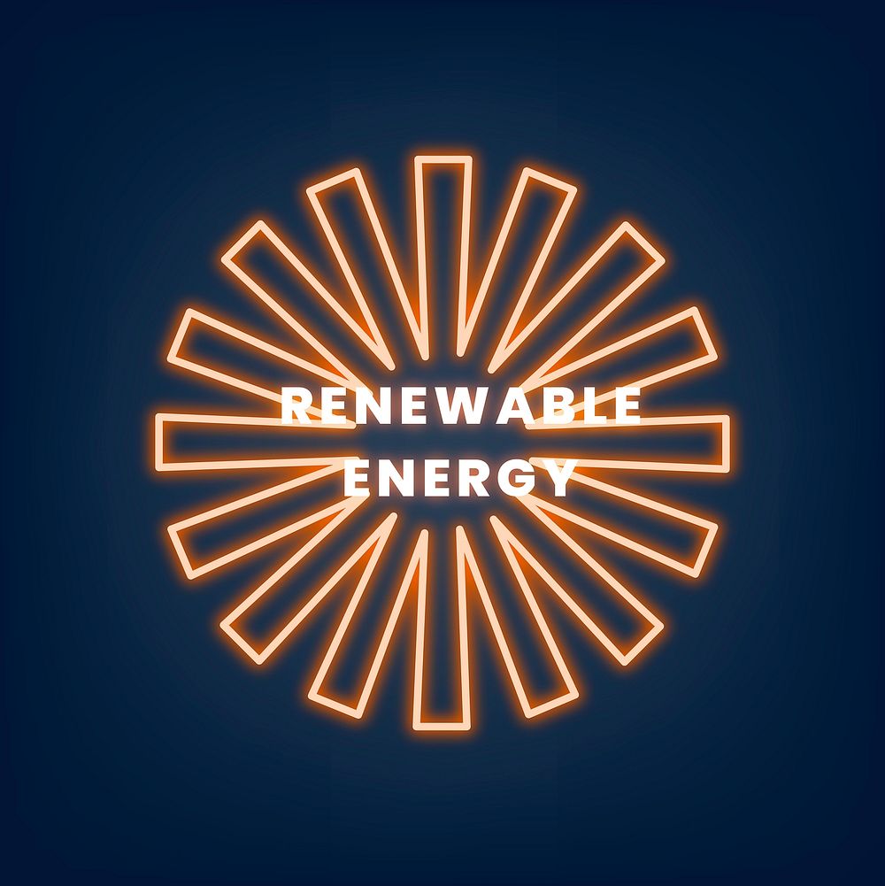 Renewable energy environment badge