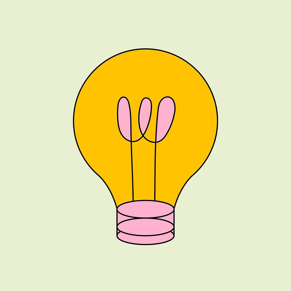 Light bulb illustration, energy saving awareness