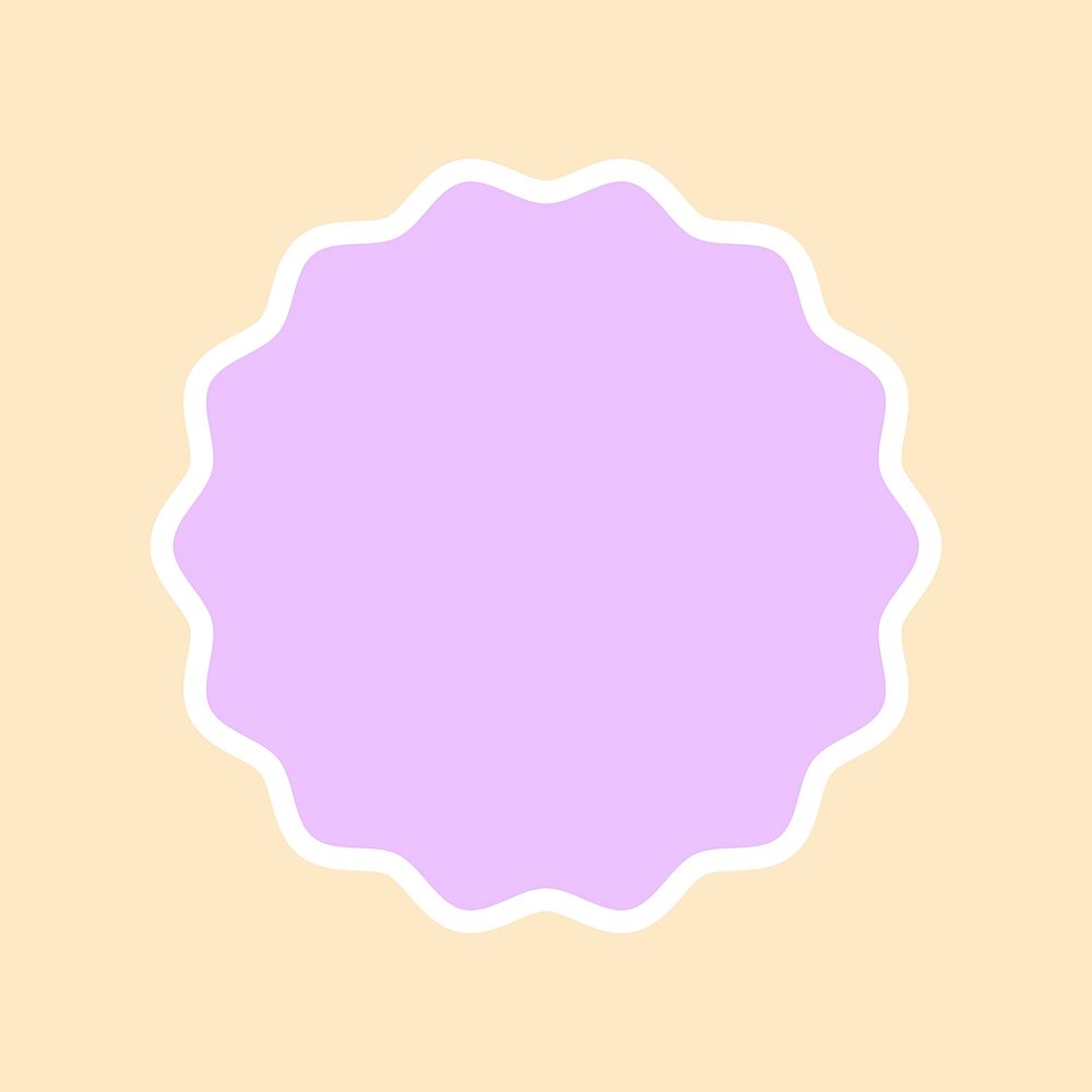 Blank purple badge illustration white border