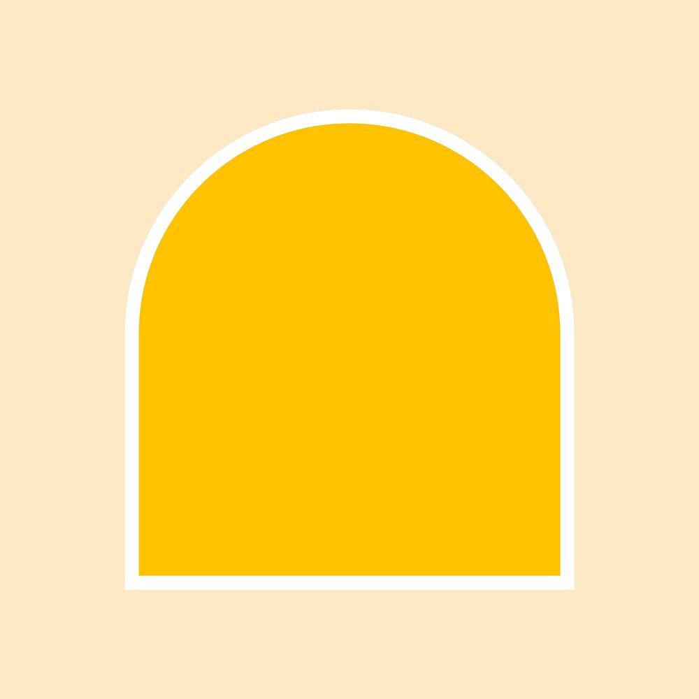 Frame sticker vector yellow label illustration